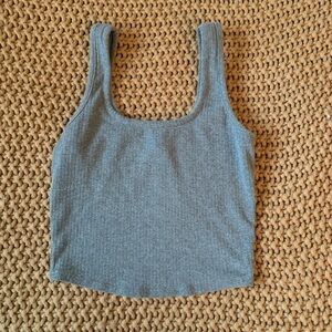 Tilly's Gray Ribbed Crop Top